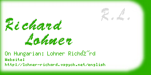 richard lohner business card